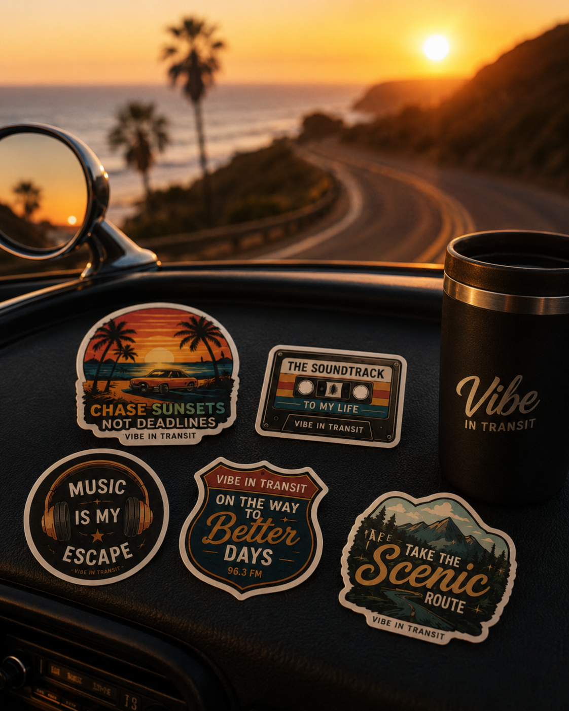 Vibe In Transit Stickers