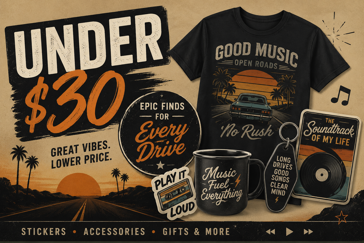 Under $30 | Affordable Vibes for Every Drive
