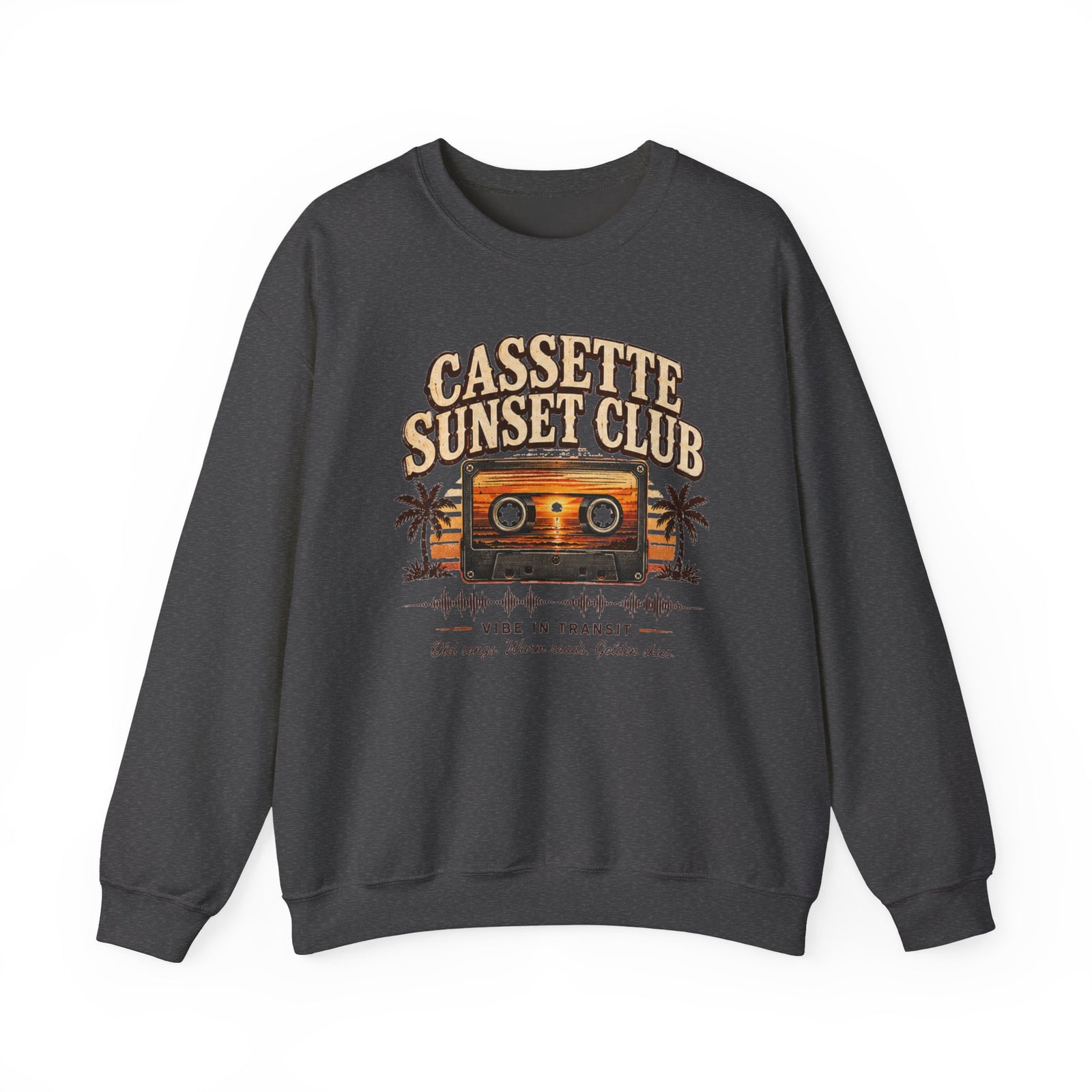 Vibe In Transit | Cassette Sunset Club Sweatshirt | Vibing In Vintage