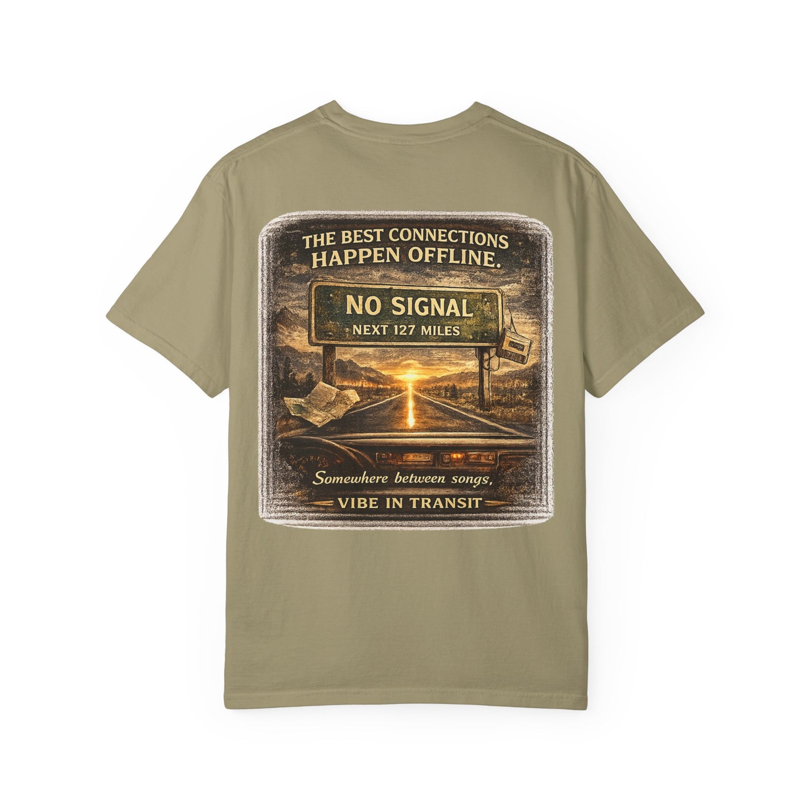 No Signal Needed – Vintage Road Trip Music T-Shirt