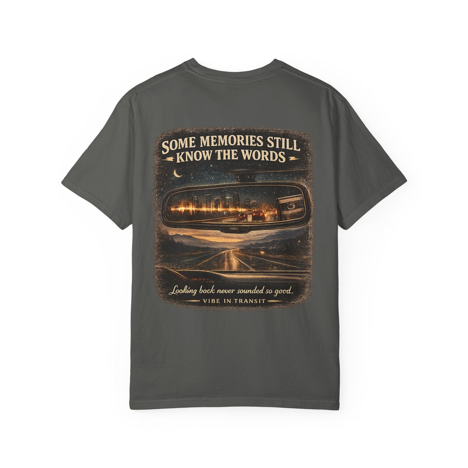 Rearview Reverie – Vintage Night Drive Music T-Shirt