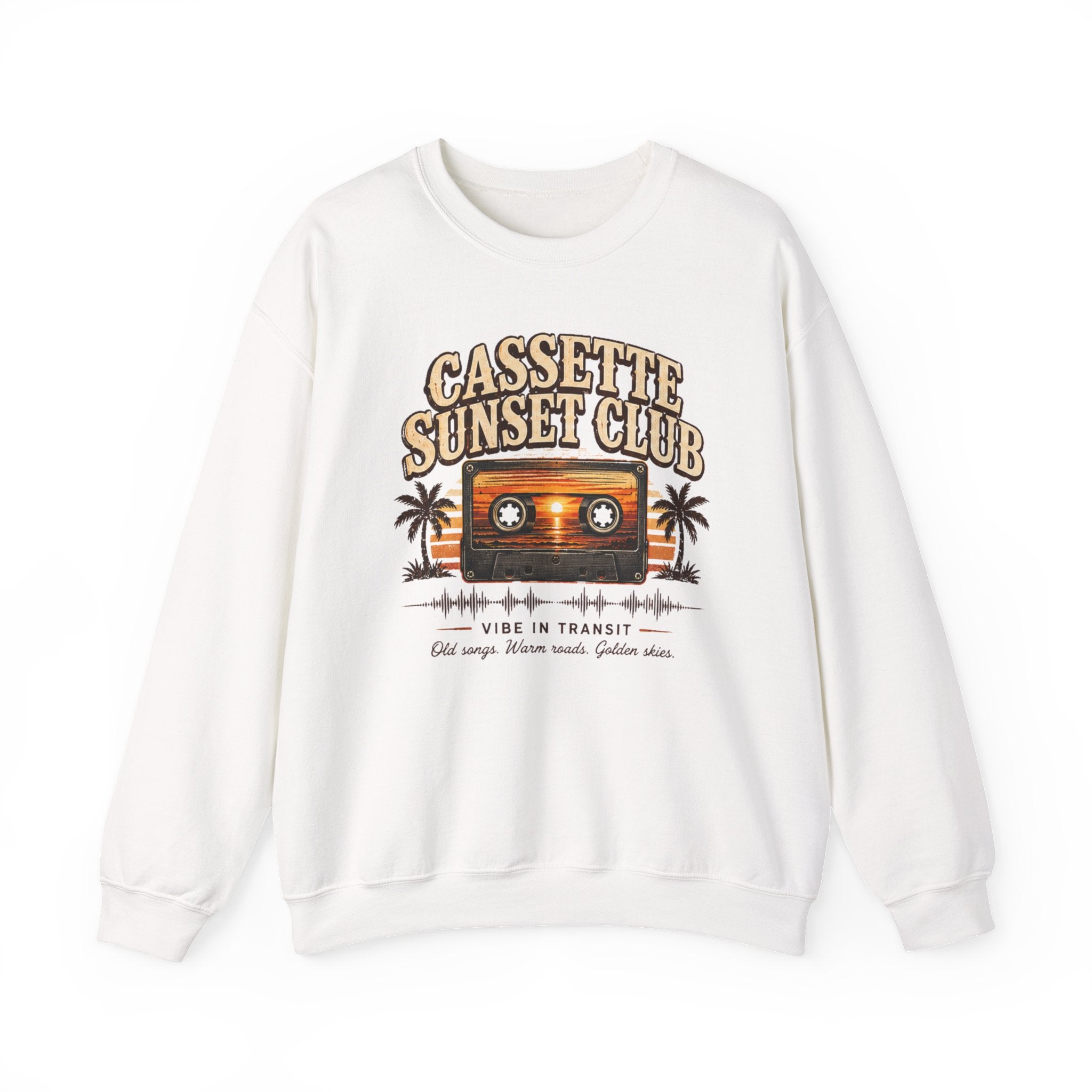 Vibe In Transit | Cassette Sunset Club Sweatshirt | Vibing In Vintage