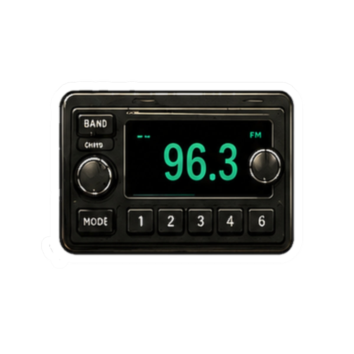 Vibe In Transit | 96.3 FM Radio Sticker | Retro Dashboard Music Sticker