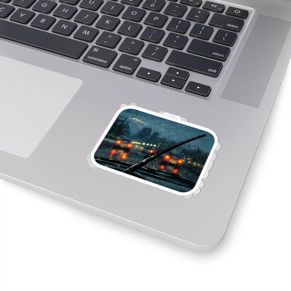 Vibe In Transit | Rainy Drive Radio Sticker | Rainy Day Music Sticker