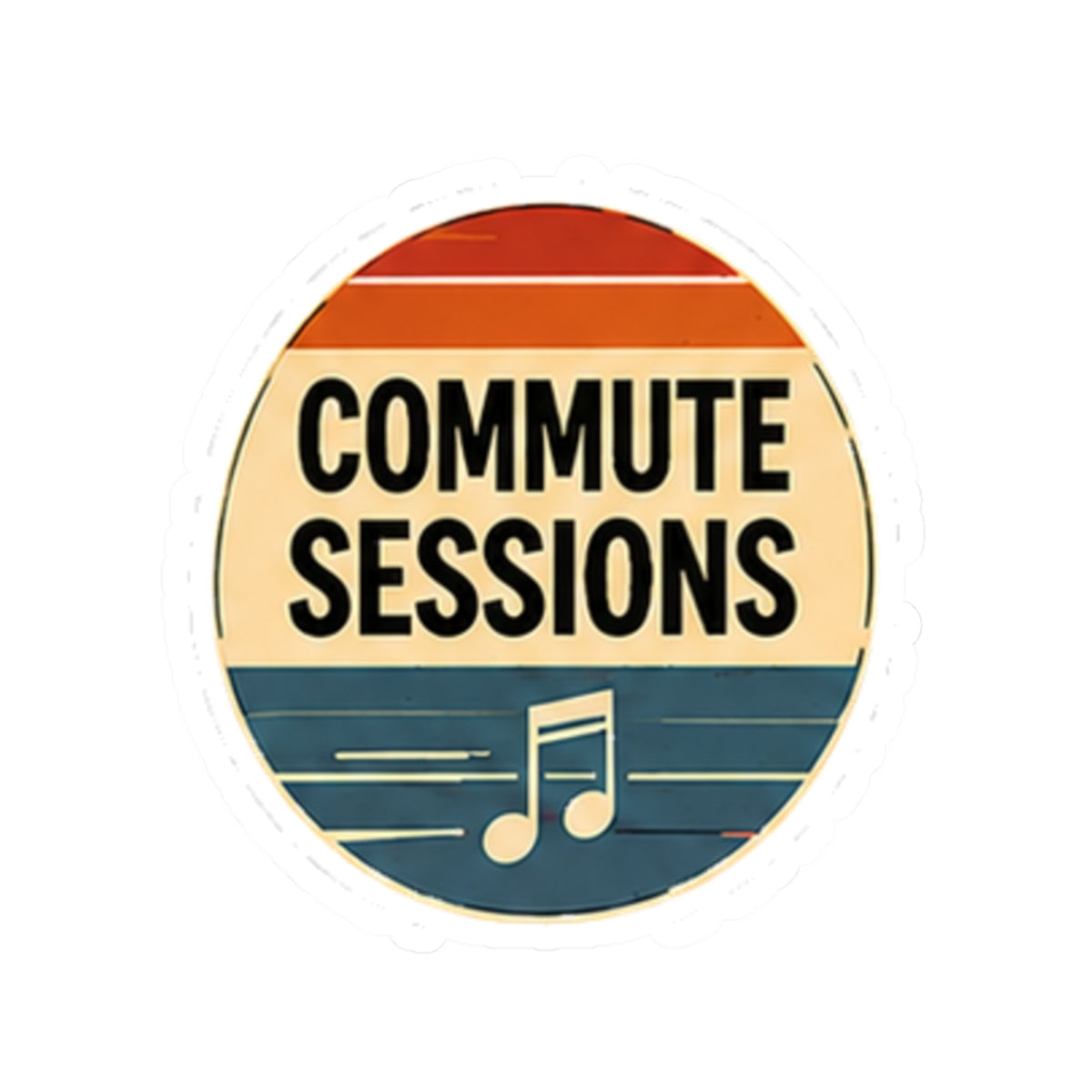 Vibe In Transit® | Commute Sessions Sticker | Music Commute Vinyl Sticker