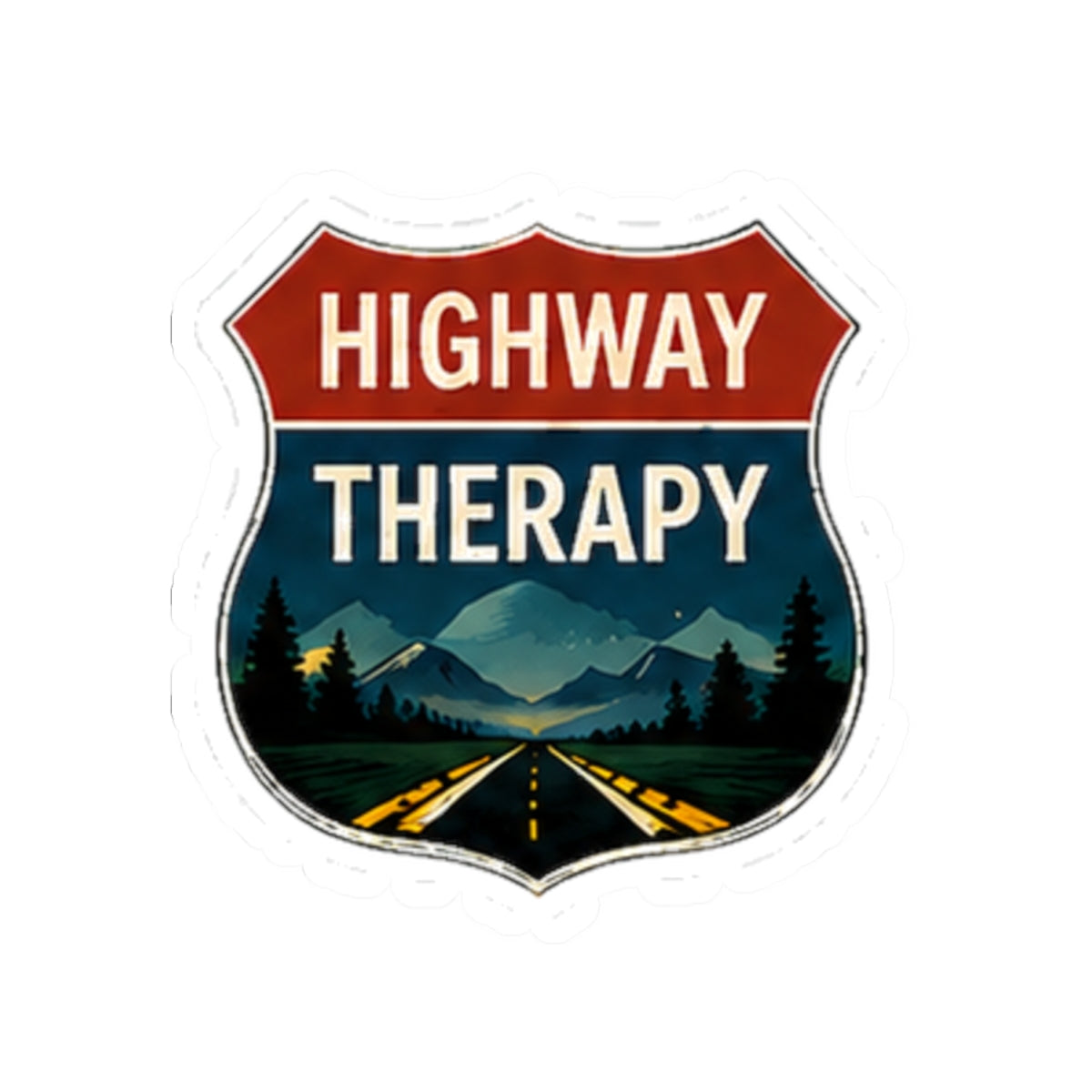 Vibe In Transit | Highway Therapy Sticker | Road Trip Music Sticker