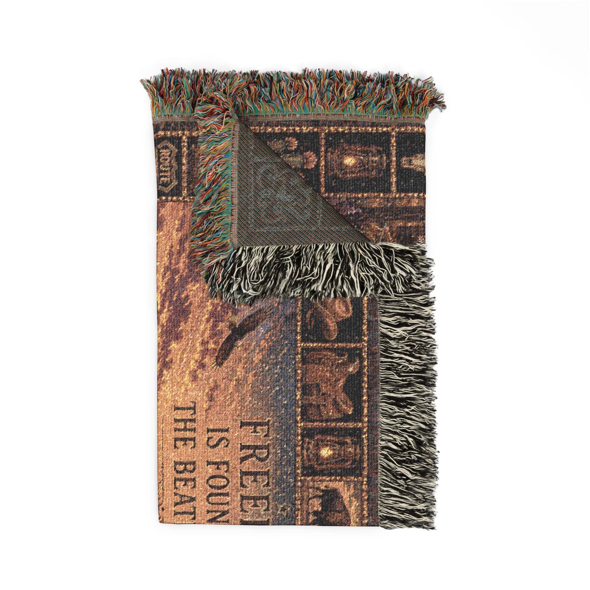 Wild & Free™ | Premium Woven Blanket | Vintage Prairie Adventure Tapestry | 60" × 50" | Vibe In Transit