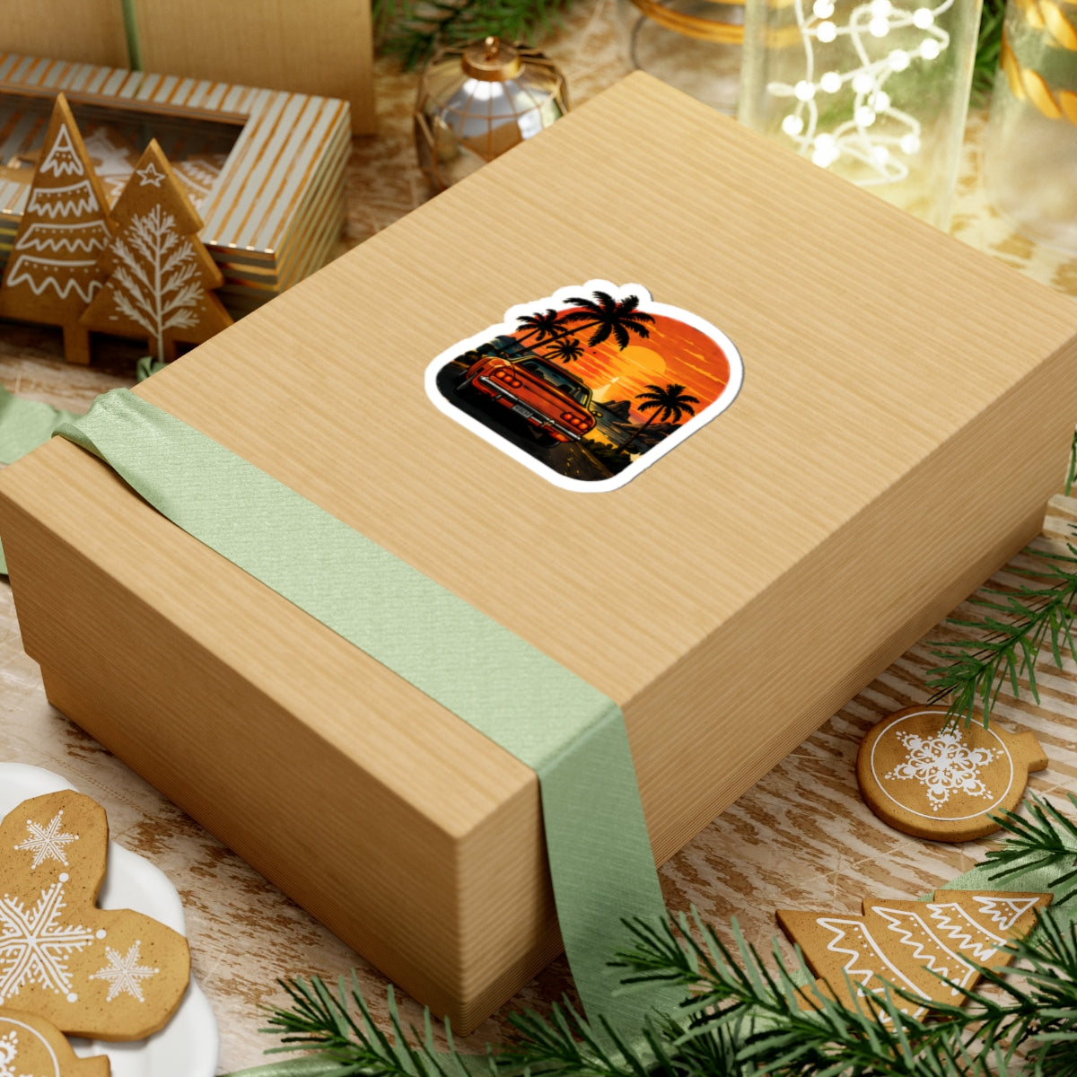 Vibe In Transit | Sunset Cruise Sticker | Retro Road Trip Music Sticker