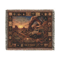 Red Rock Camp™ | Premium Woven Blanket | Vintage Desert Adventure Tapestry | 60" × 50" | Vibe In Transit