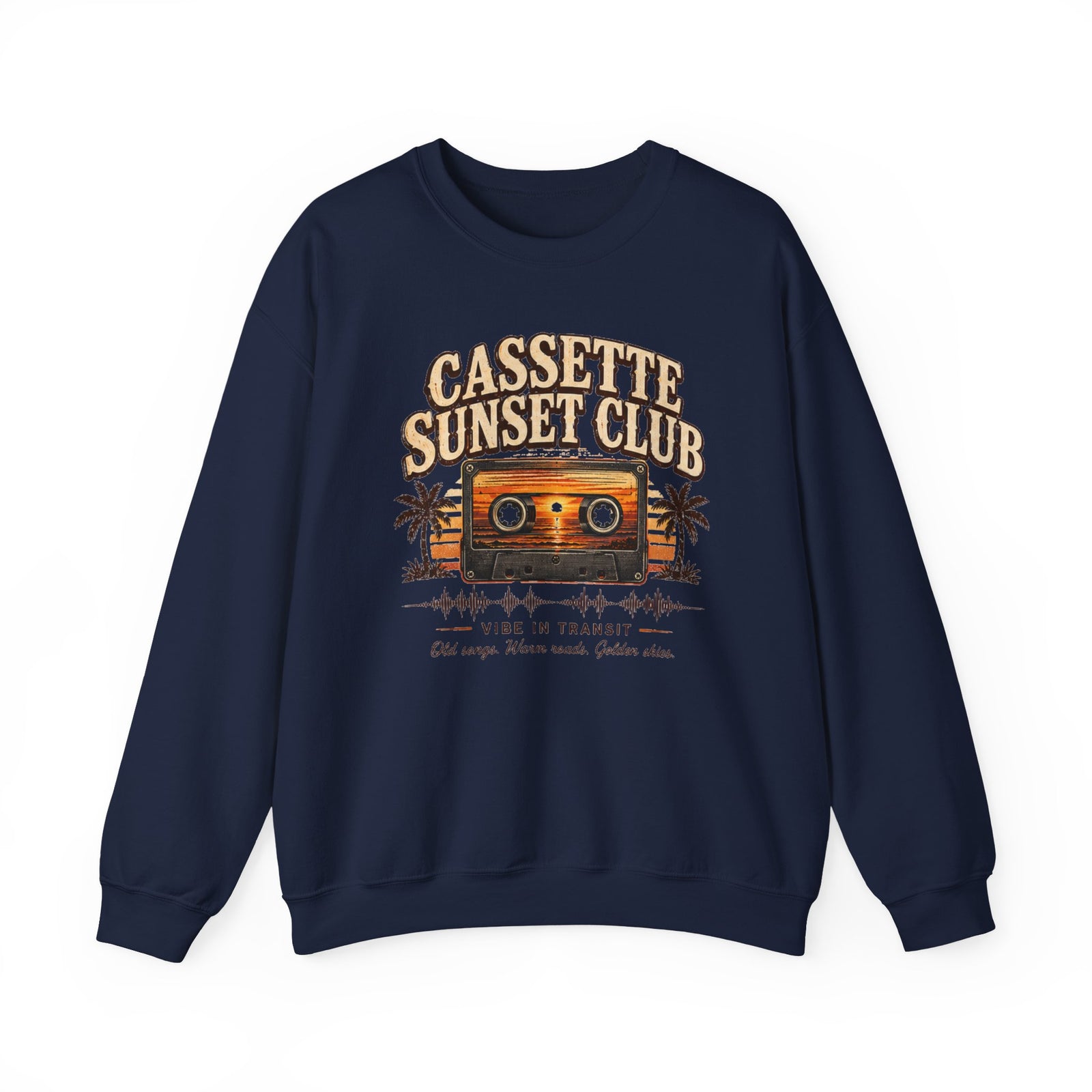 Vibe In Transit | Cassette Sunset Club Sweatshirt | Vibing In Vintage