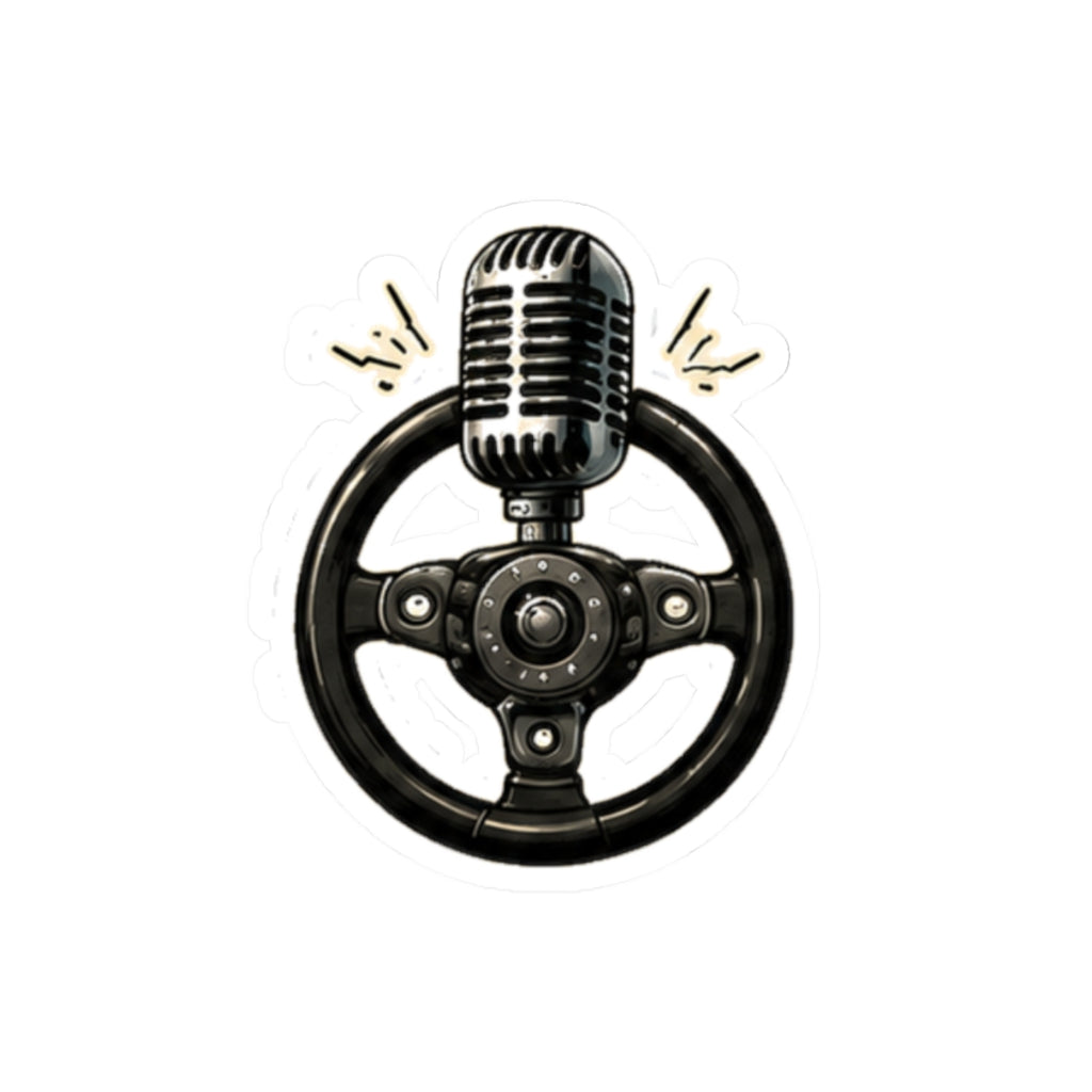 Vibe In Transit | Steering Wheel Microphone Sticker | Car Singer Vinyl Sticker