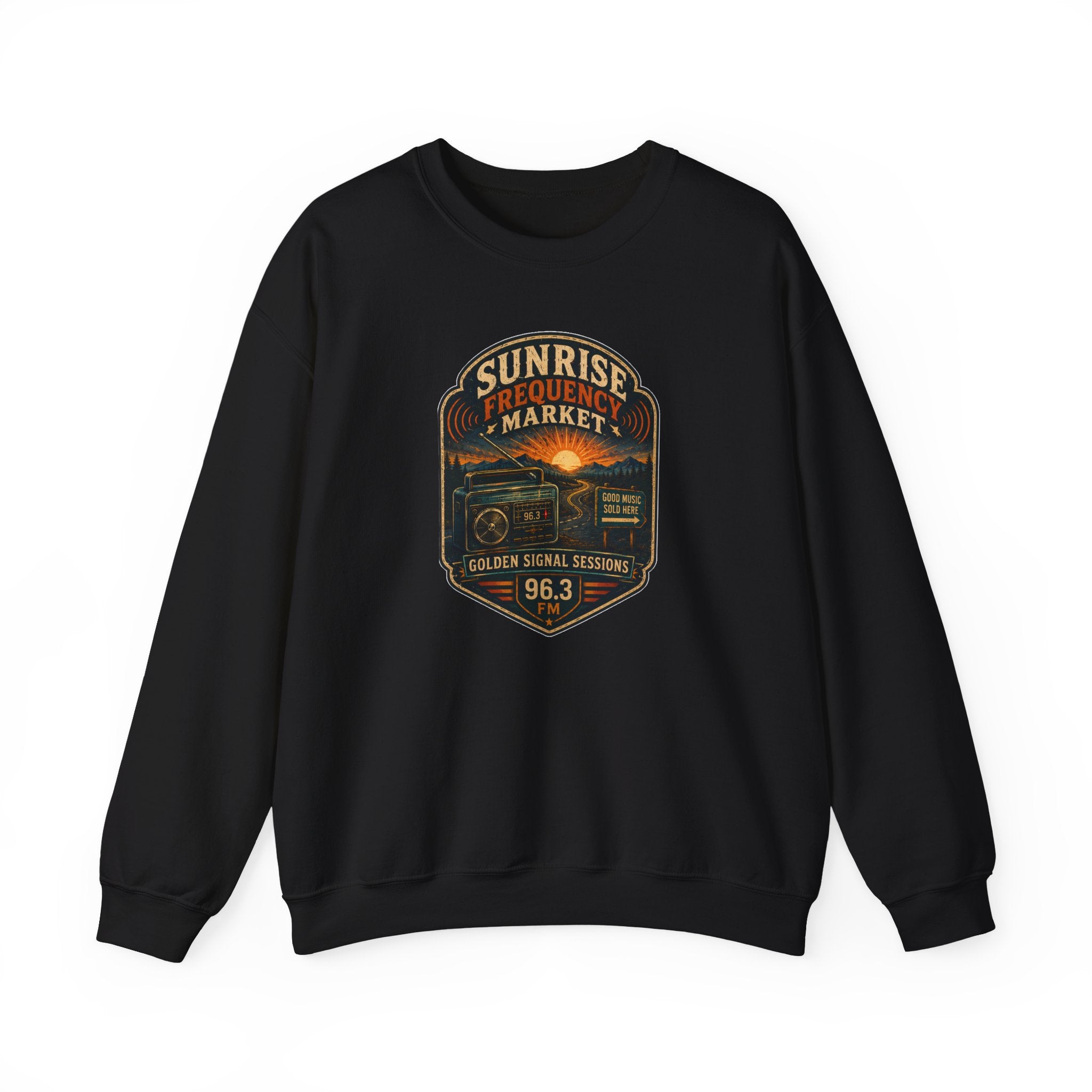 Vibe In Transit | Sunrise Frequency Market | Golden Signal Sessions Sweatshirt