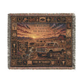 Wild & Free™ | Premium Woven Blanket | Vintage Prairie Adventure Tapestry | 60" × 50" | Vibe In Transit