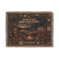 Campfire Stories™ | Premium Woven Blanket | Vintage Campground Tapestry | 80" × 60" | Vibe In Transit