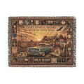 Route 66 Sunrise™ | Premium Woven Blanket | Vintage Americana Road Trip Tapestry | 80" × 60" | Vibe In Transit
