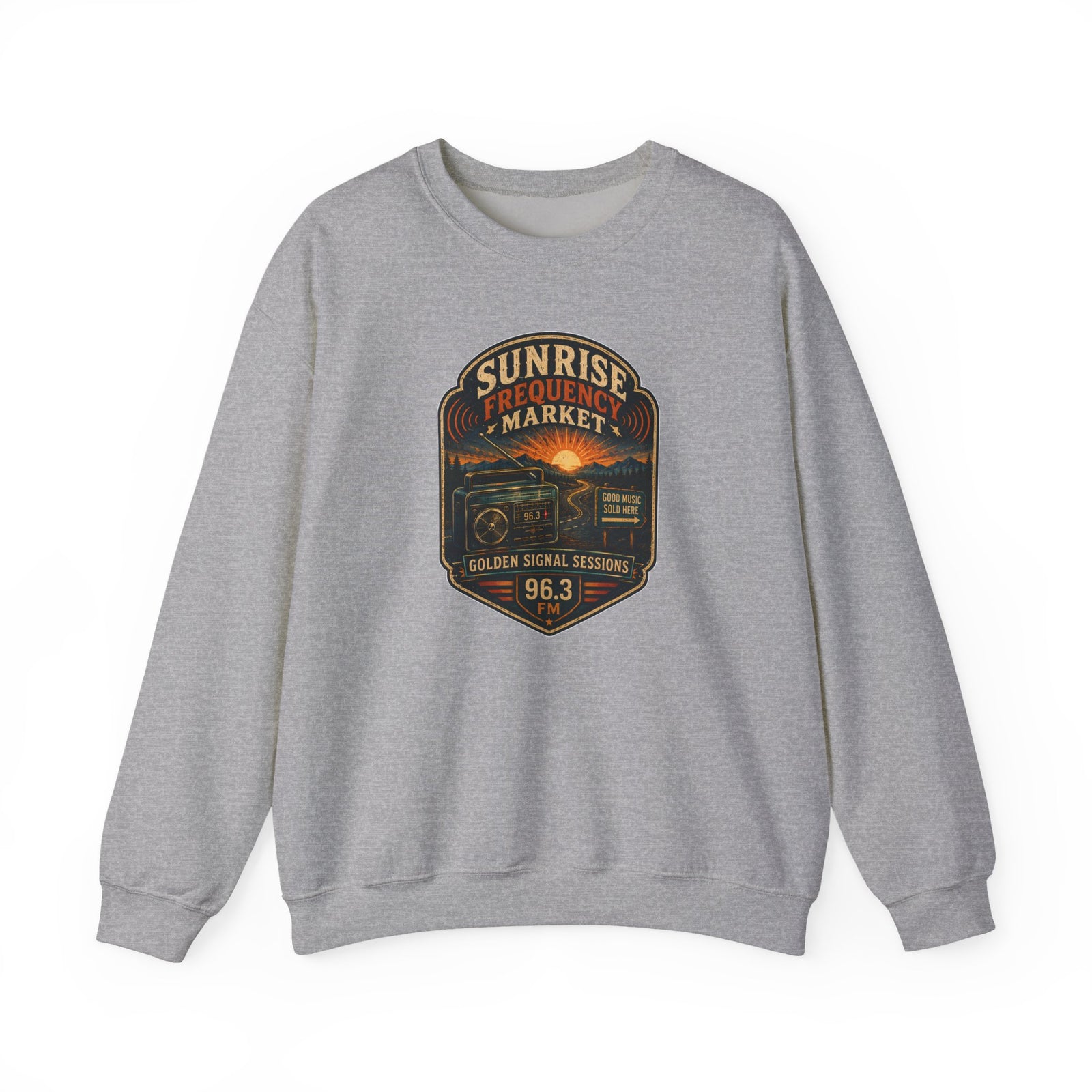Vibe In Transit | Sunrise Frequency Market | Golden Signal Sessions Sweatshirt