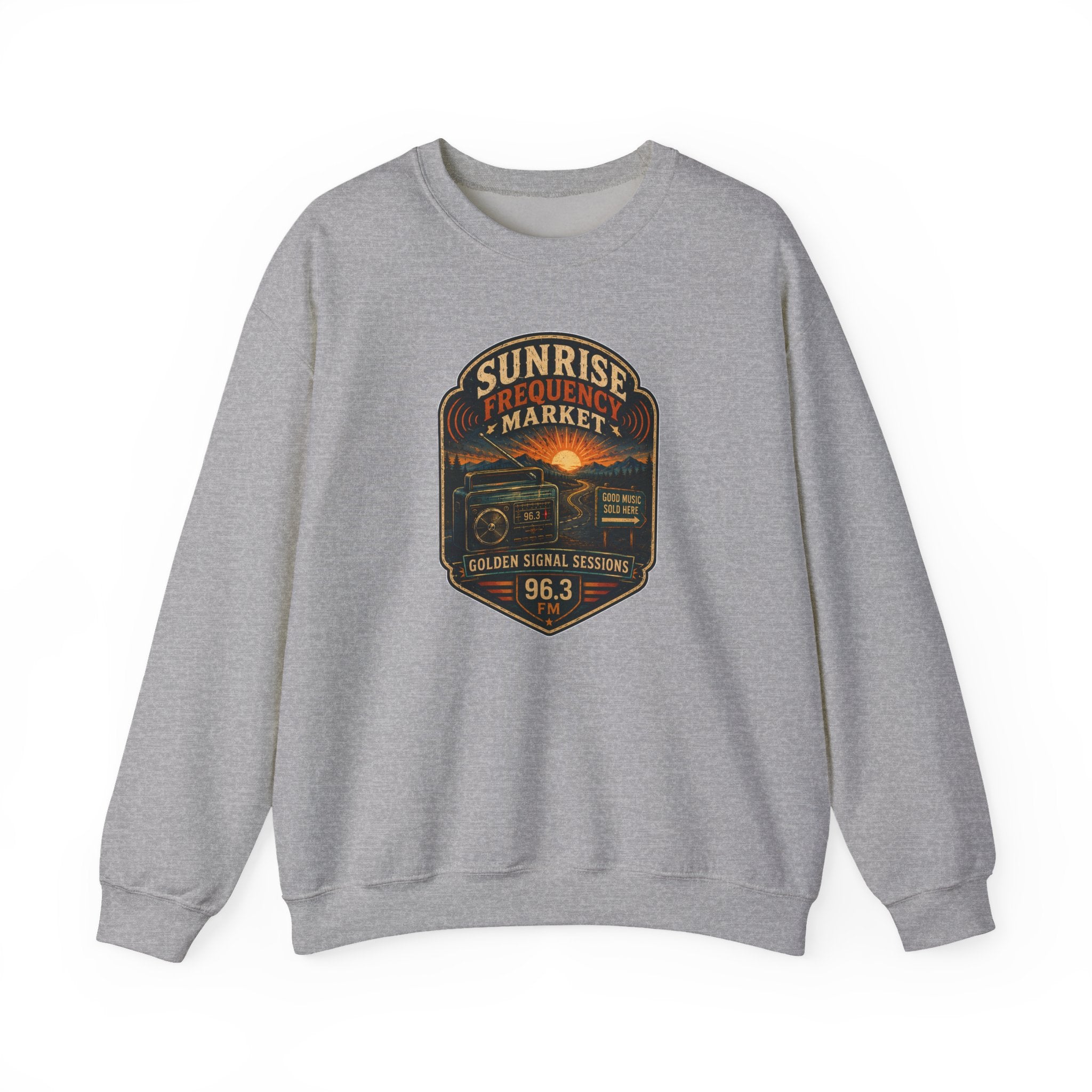 Vibe In Transit | Sunrise Frequency Market | Golden Signal Sessions Sweatshirt