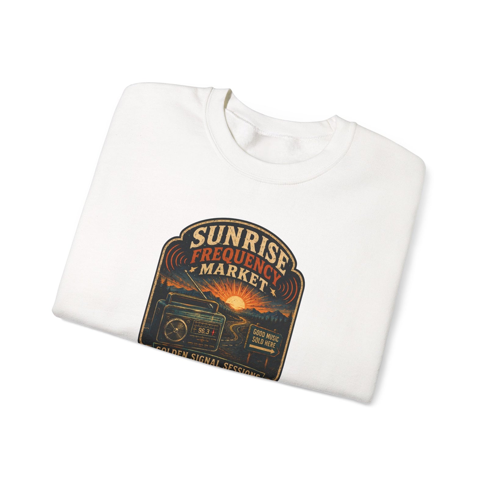 Vibe In Transit | Sunrise Frequency Market | Golden Signal Sessions Sweatshirt