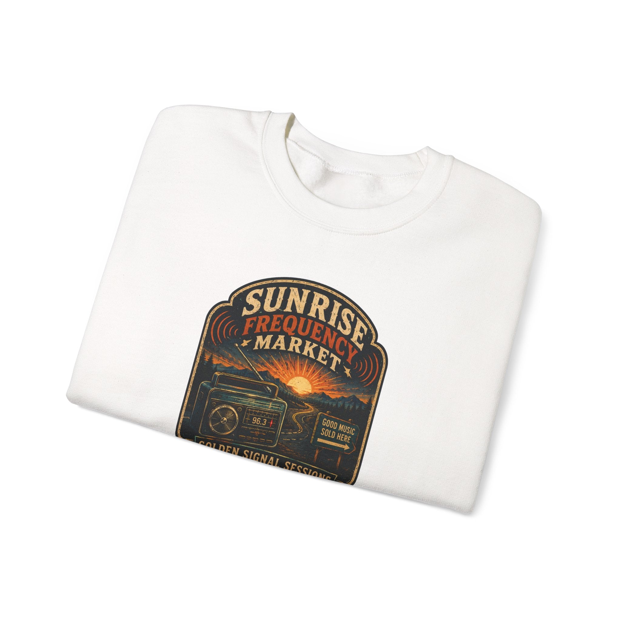 Vibe In Transit | Sunrise Frequency Market | Golden Signal Sessions Sweatshirt
