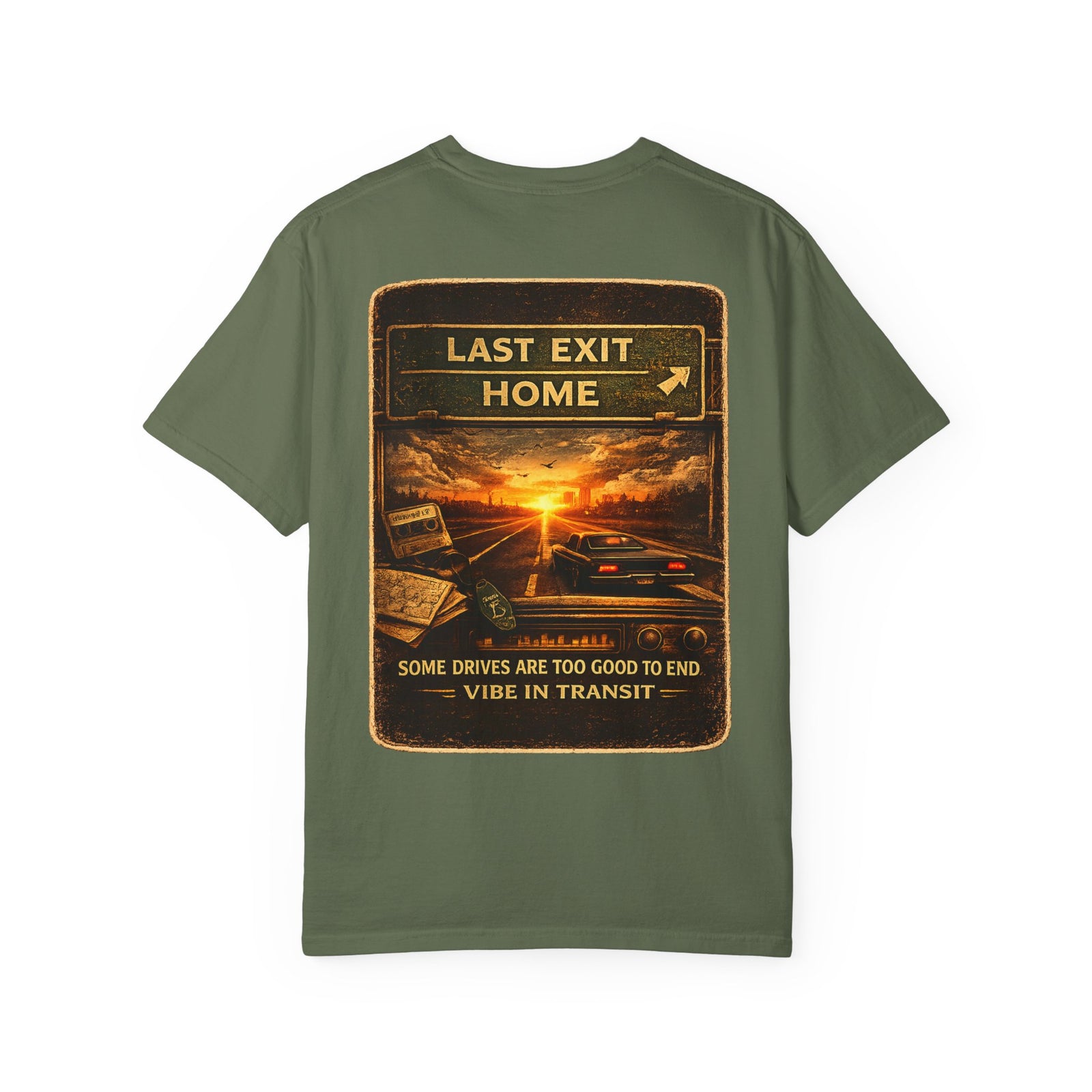 Last Exit Before Home – Vintage Highway Music T-Shirt