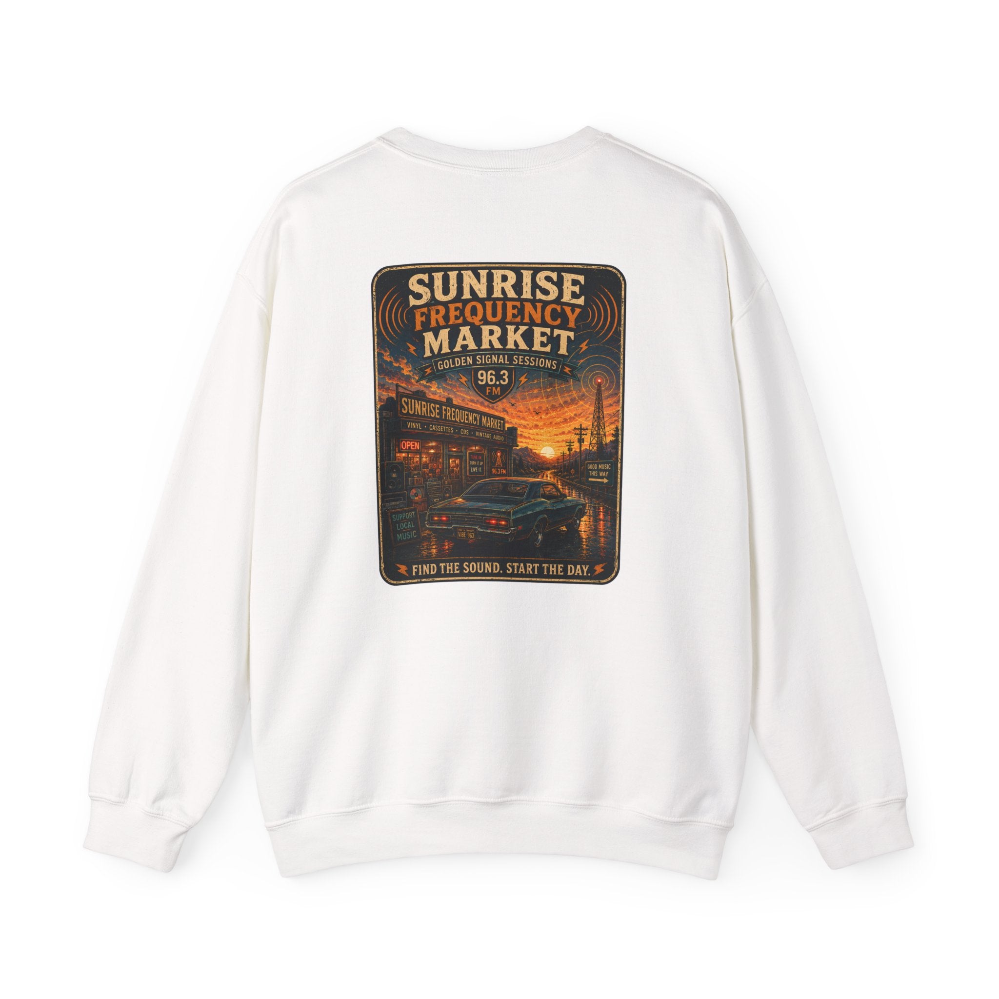 Vibe In Transit | Sunrise Frequency Market | Golden Signal Sessions Sweatshirt