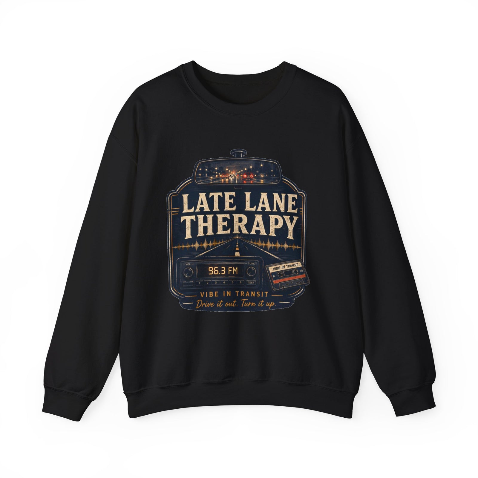 Vibe In Transit | Late Lane Therapy Sweatshirt | Commute Sessions