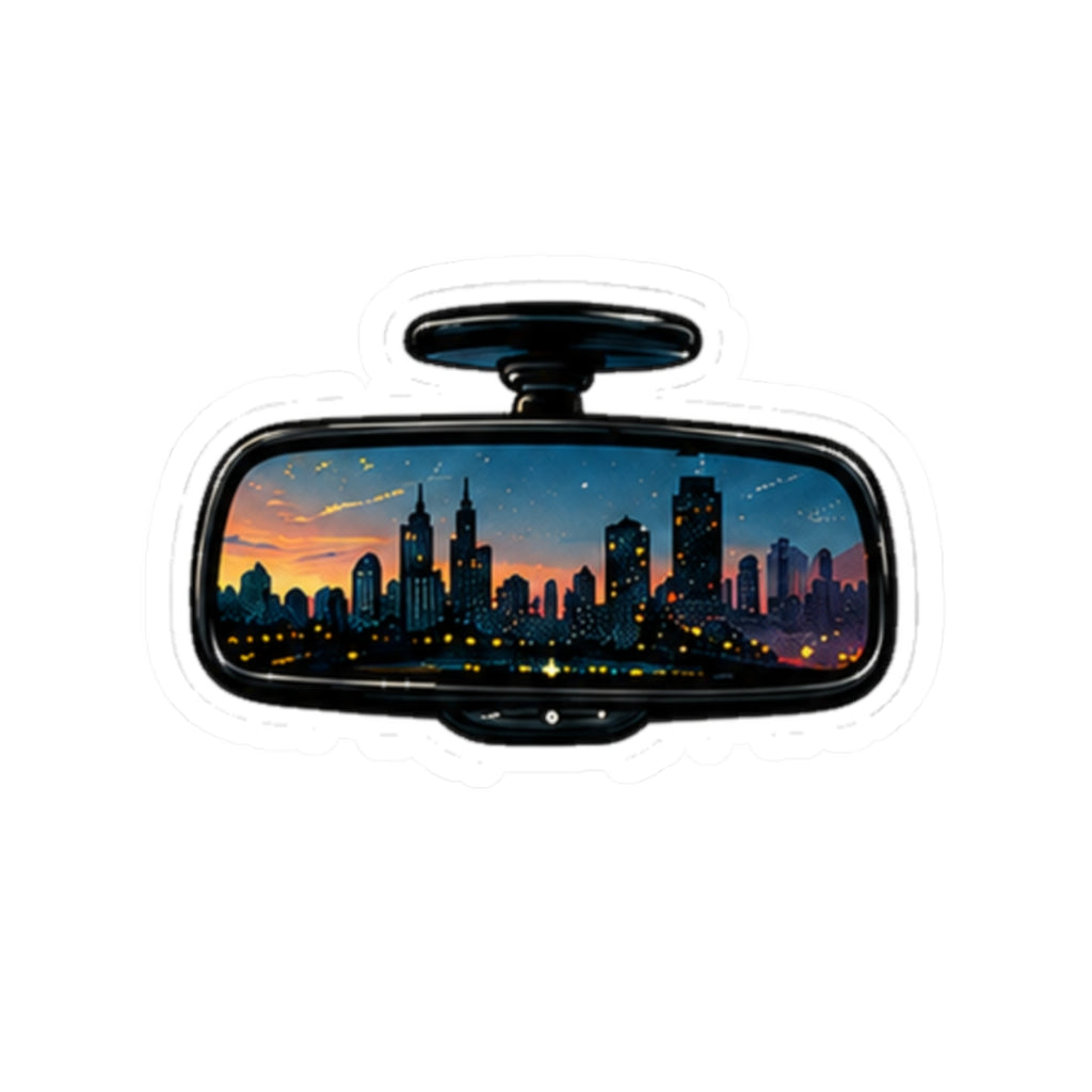 Vibe In Transit | Rearview Skyline Sticker | City Drive Music Sticker