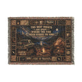 Campfire Mile™ | Premium Woven Blanket | Vintage Americana Campfire Tapestry | 52" × 37" | Vibe In Transit