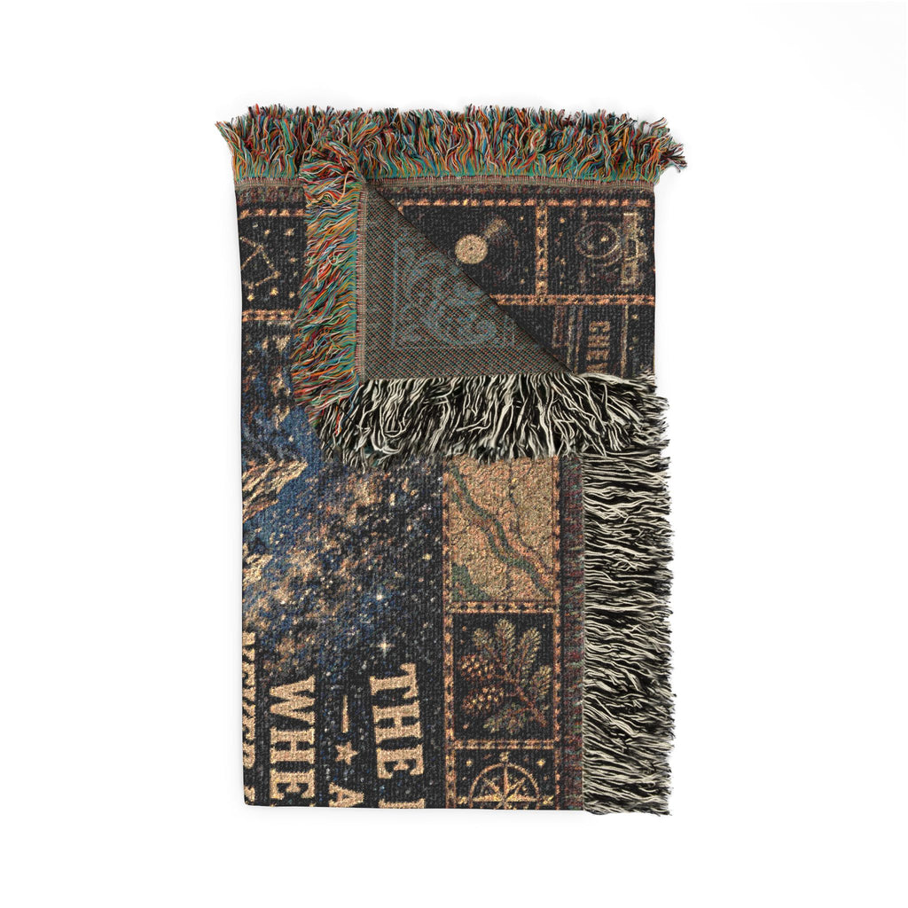 Campfire Mile™ | Premium Woven Blanket | Vintage Americana Campfire Tapestry | 52" × 37" | Vibe In Transit