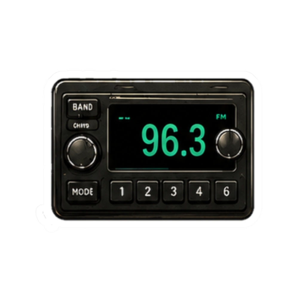 Vibe In Transit | 96.3 FM Radio Sticker | Retro Dashboard Music Sticker
