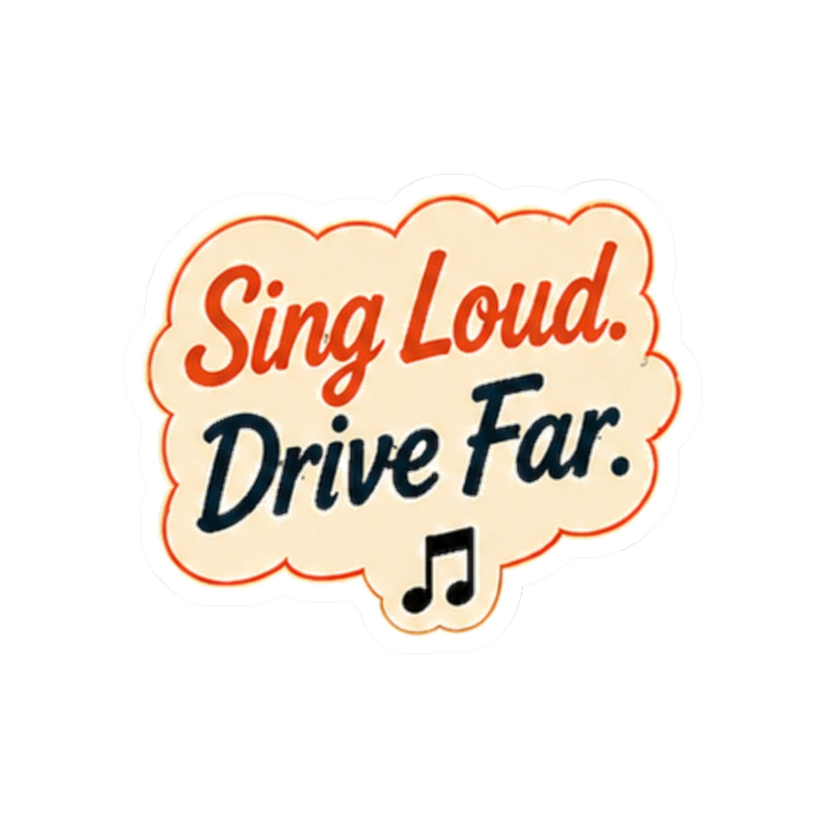 Vibe In Transit | Sing Loud Drive Far Sticker | Car Singer Music Sticker