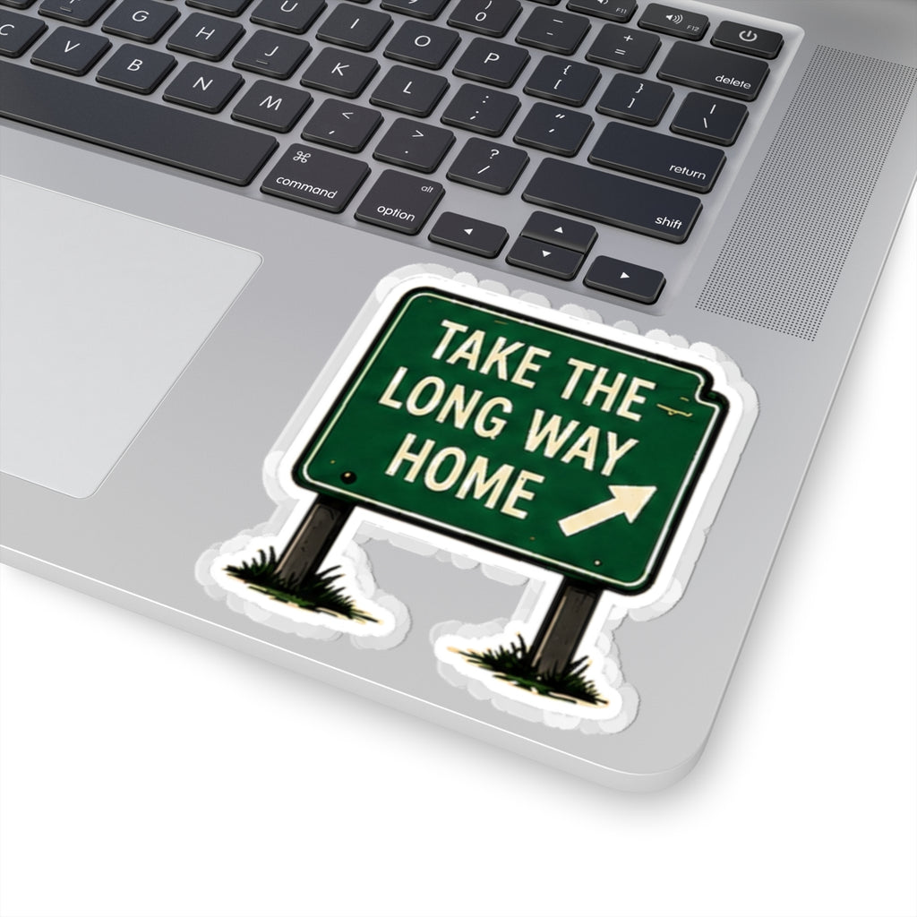 Vibe In Transit | Take the Long Way Home Sticker | Road Sign Music Sticker