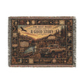 River Bend Trading Post™ | Premium Woven Blanket | Vintage Trading Post Tapestry | 80" × 60" | Vibe In Transit
