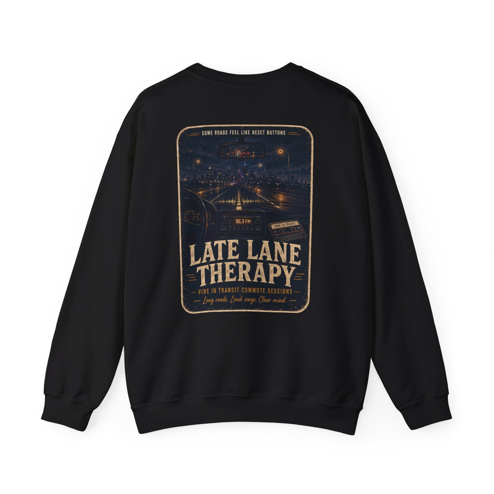 Vibe In Transit | Late Lane Therapy Sweatshirt | Commute Sessions