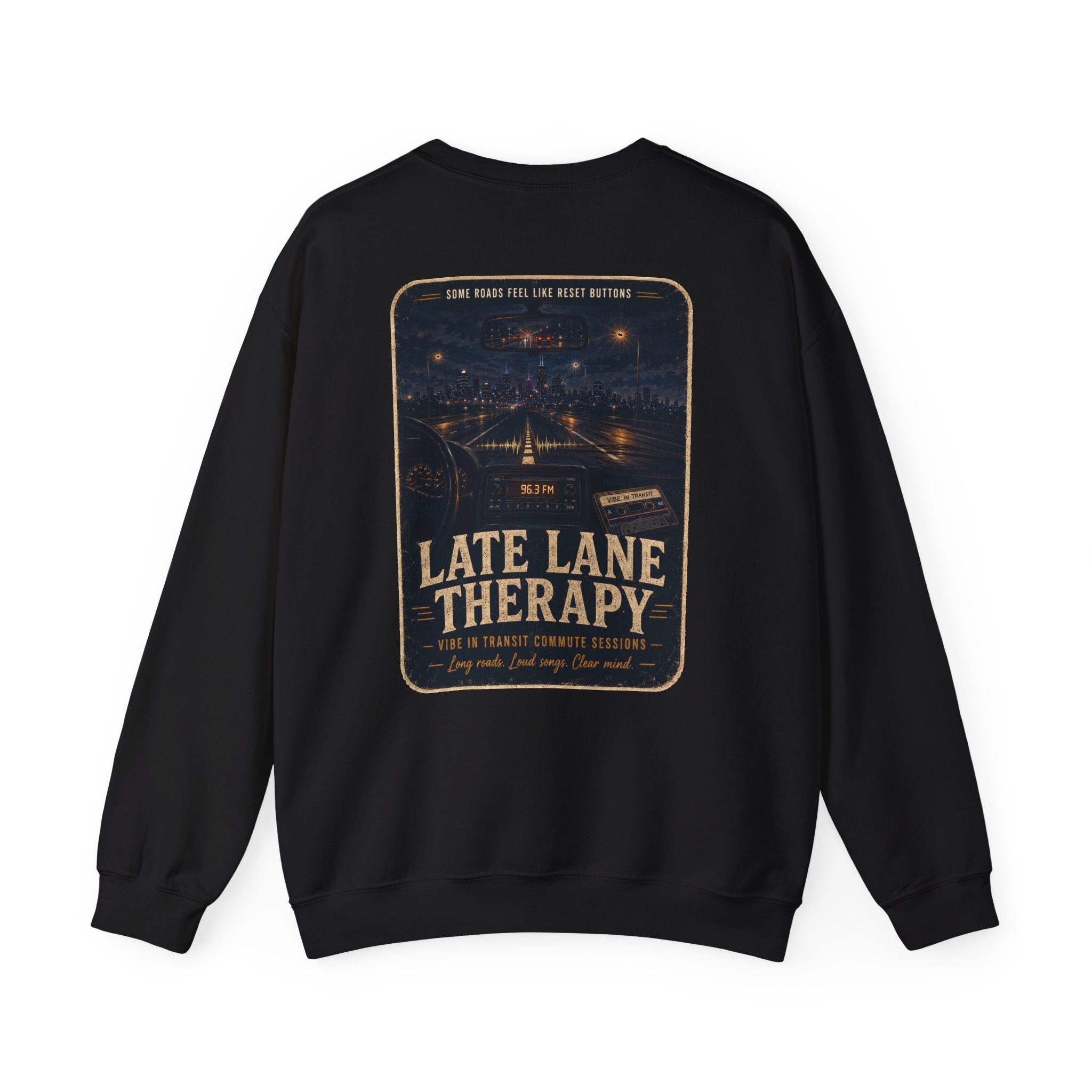 Vibe In Transit | Late Lane Therapy Sweatshirt | Commute Sessions
