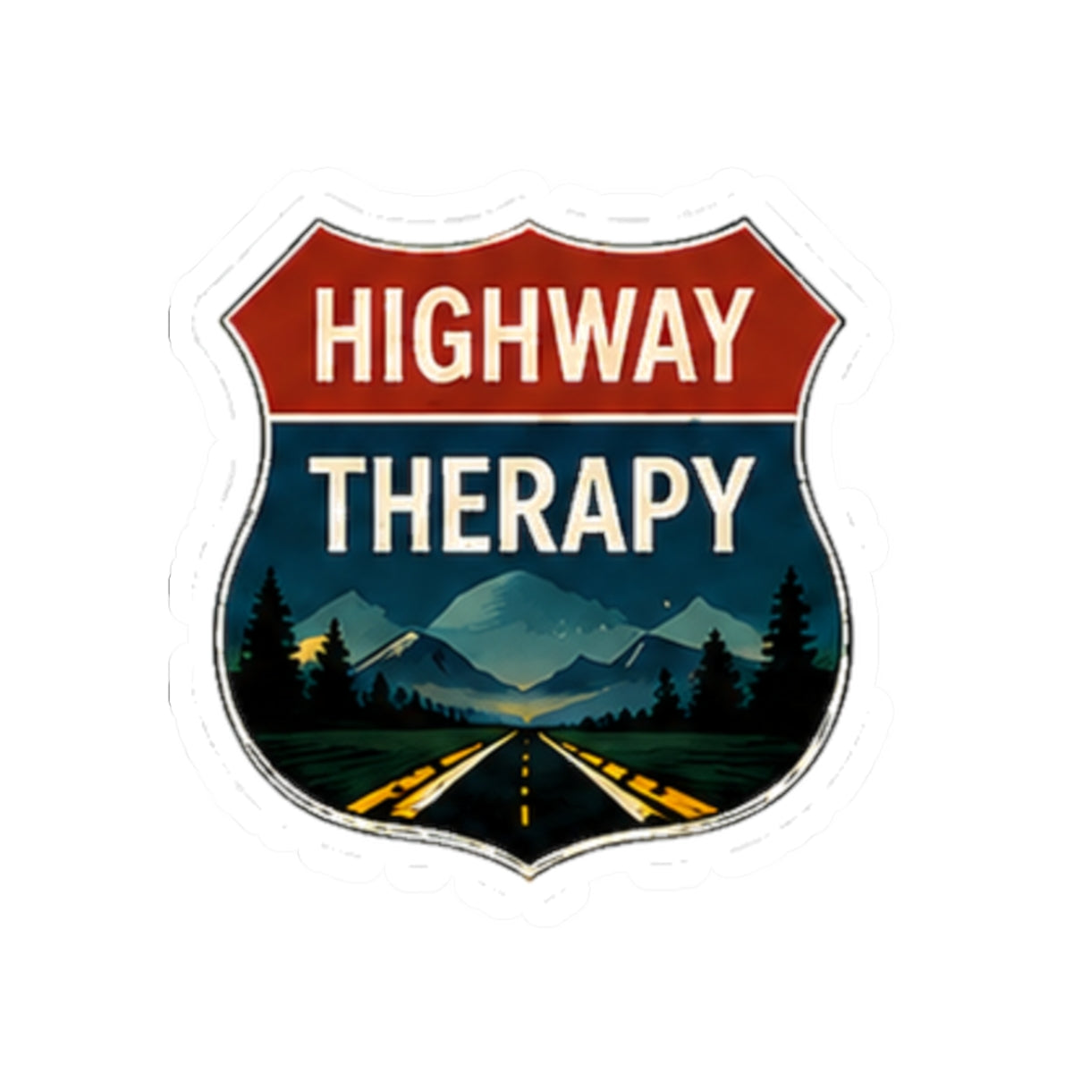 Vibe In Transit | Highway Therapy Sticker | Road Trip Music Sticker