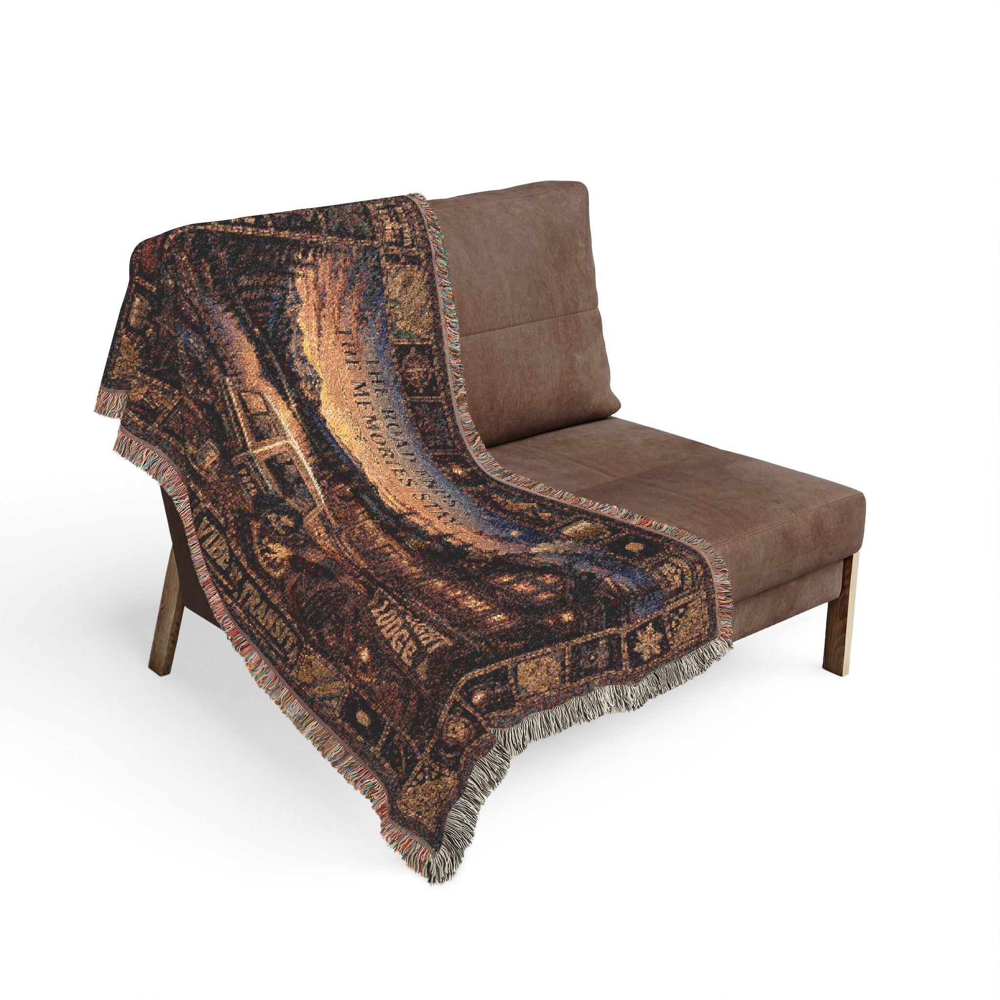 Last Light Lodge™ | Premium Woven Blanket | Vintage Mountain Lodge Tapestry | 52" × 37" | Vibe In Transit