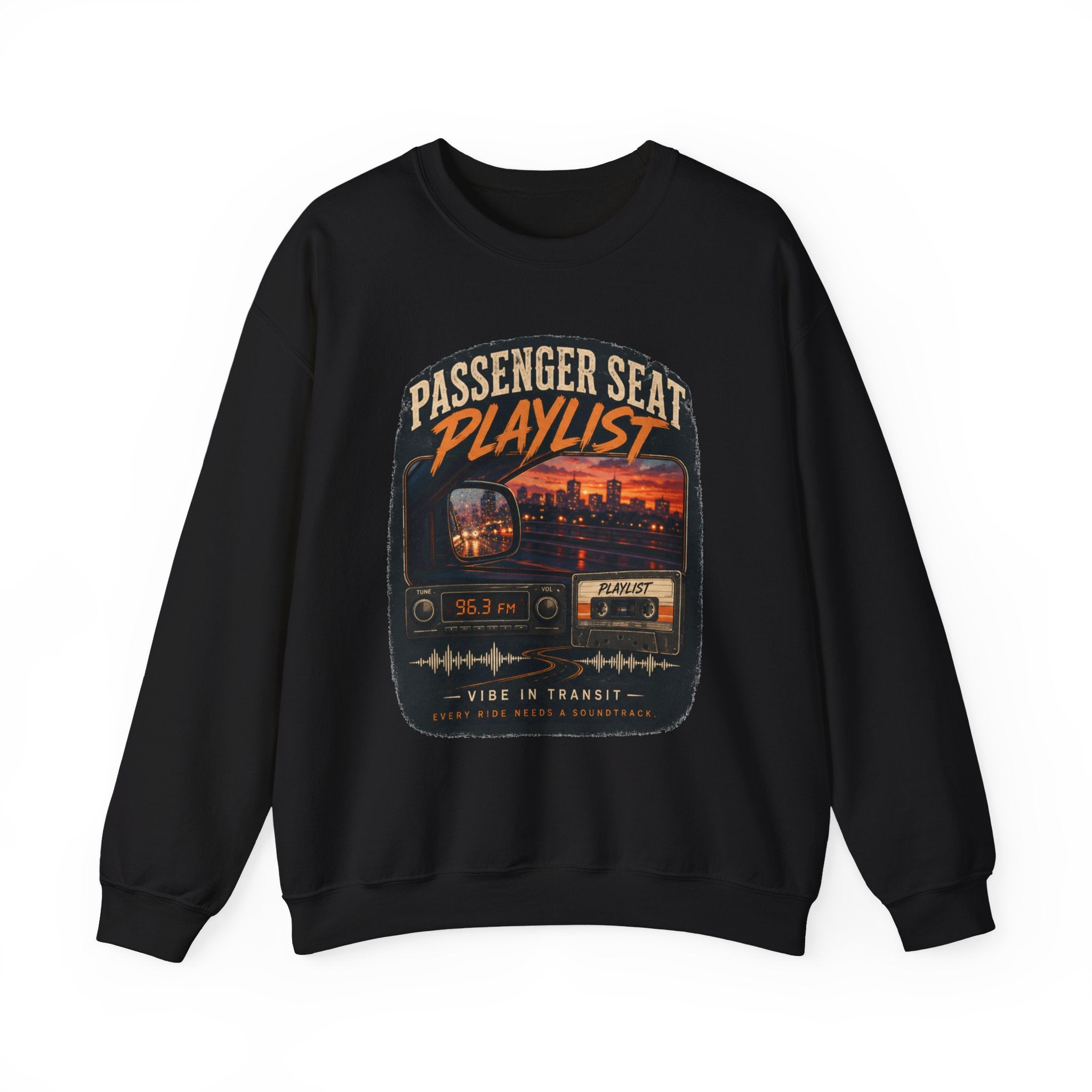 Vibe In Transit | Passenger Seat Playlist Sweatshirt | Commute Sessions