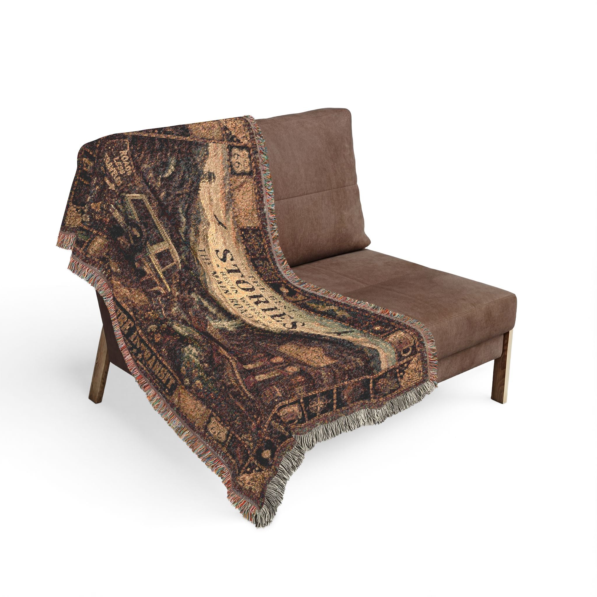 Roads Less Traveled™ | Premium Woven Blanket | Vintage Americana Highway Tapestry | 52" × 37" | Vibe In Transit