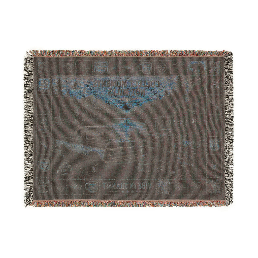 Lake Days™ | Premium Woven Blanket | Vintage Fishing Cabin Tapestry | 80" × 60" | Vibe In Transit