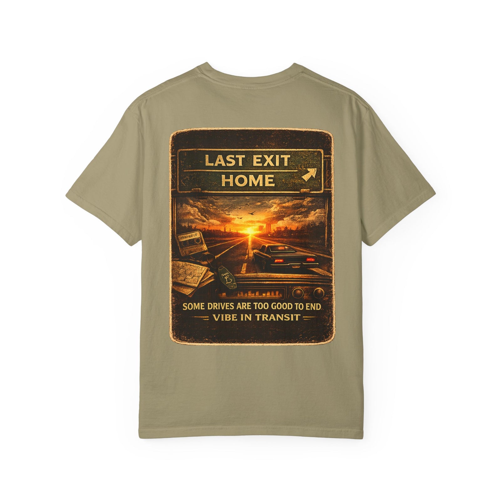 Last Exit Before Home – Vintage Highway Music T-Shirt