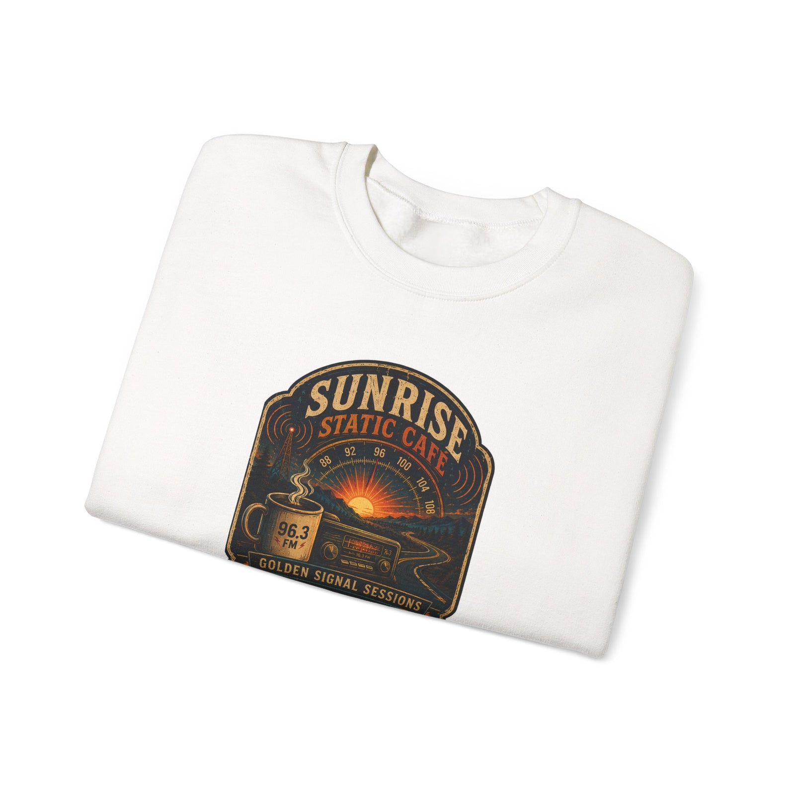 Vibe In Transit | Sunrise Static Café | Golden Signal Sessions Sweatshirt