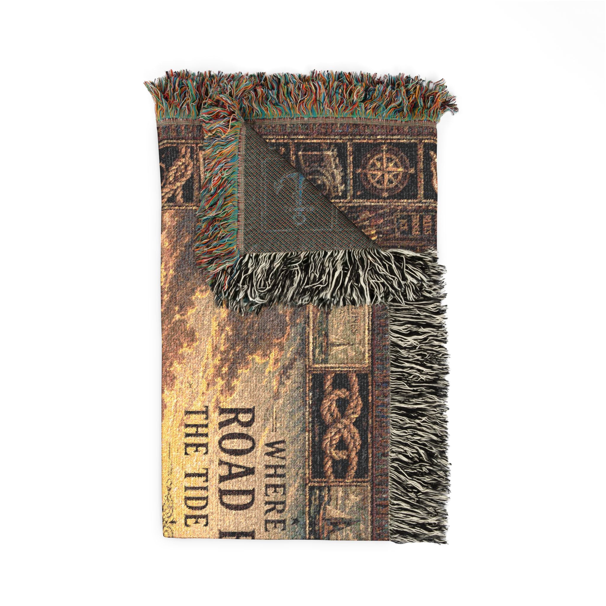 Harbor Lights™ | Premium Woven Blanket | Vintage Coastal Lighthouse Tapestry | 60" × 50" | Vibe In Transit
