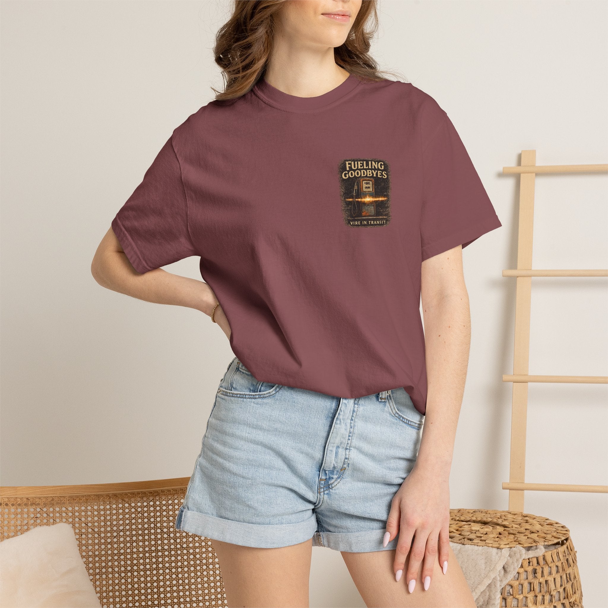 Fueling Goodbyes – Vintage Gas Station Road Trip T-Shirt