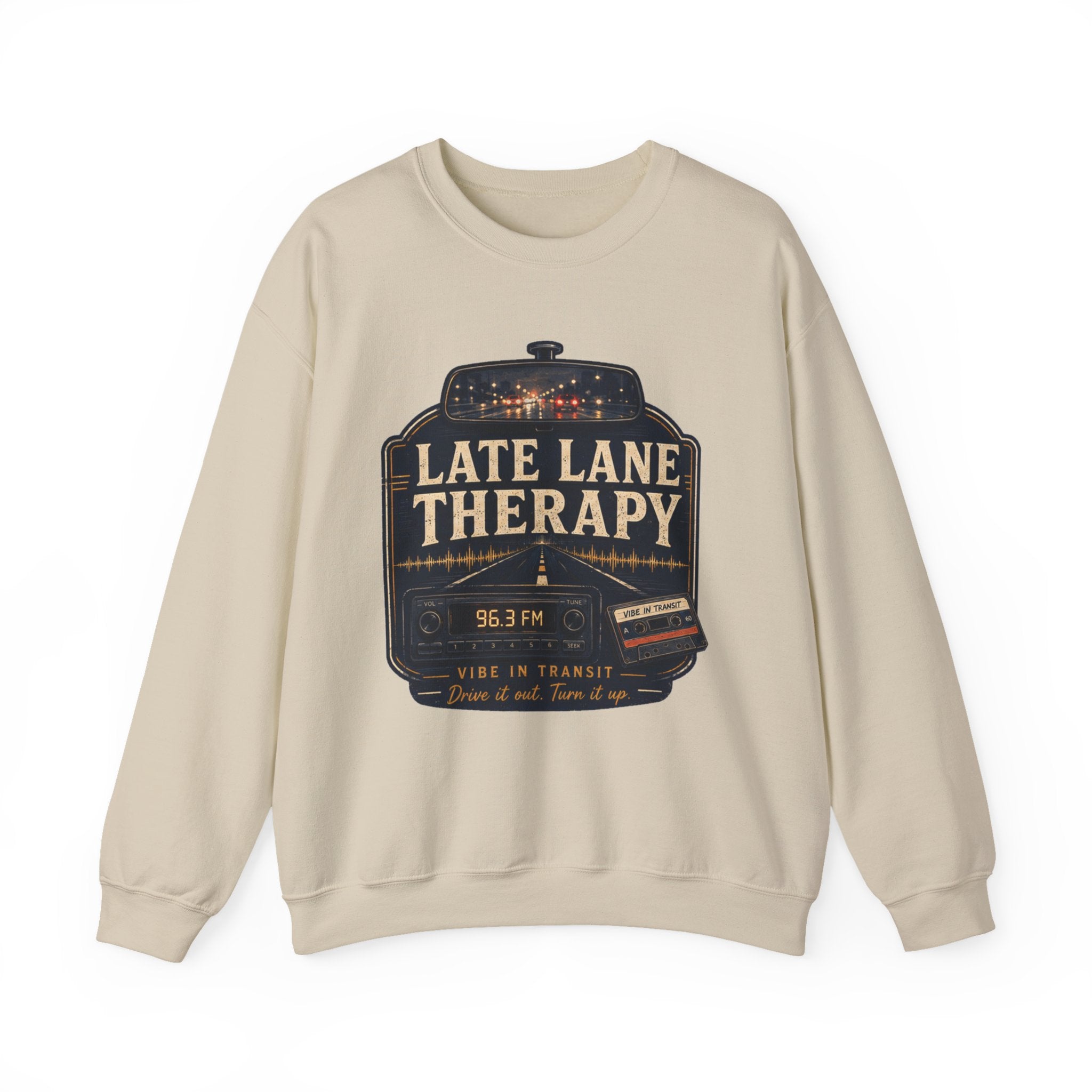 Vibe In Transit | Late Lane Therapy Sweatshirt | Commute Sessions