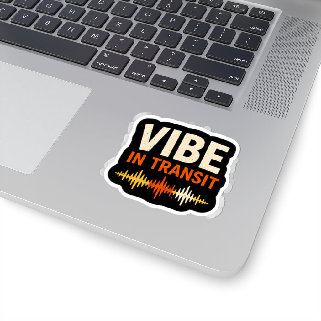 Vibe In Transit | Soundwave Logo Sticker | Music-Inspired Vinyl Sticker