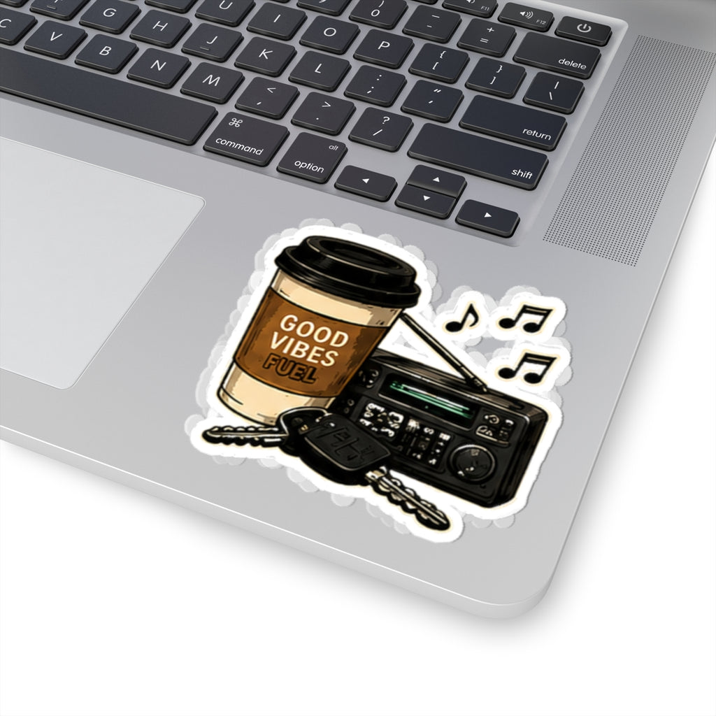 Vibe In Transit | Good Vibes Fuel Sticker | Coffee Commute Music Sticker