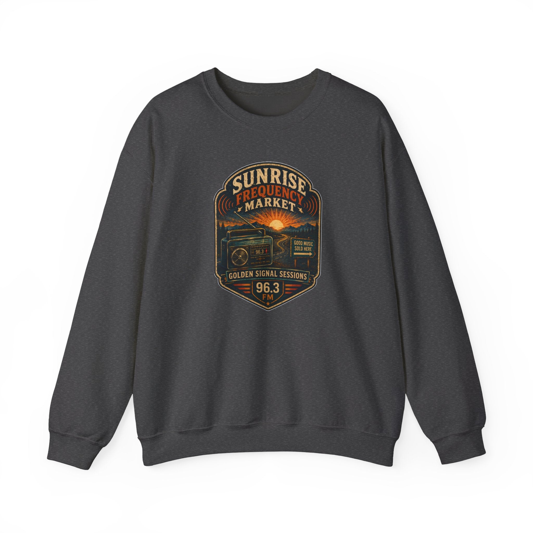 Vibe In Transit | Sunrise Frequency Market | Golden Signal Sessions Sweatshirt