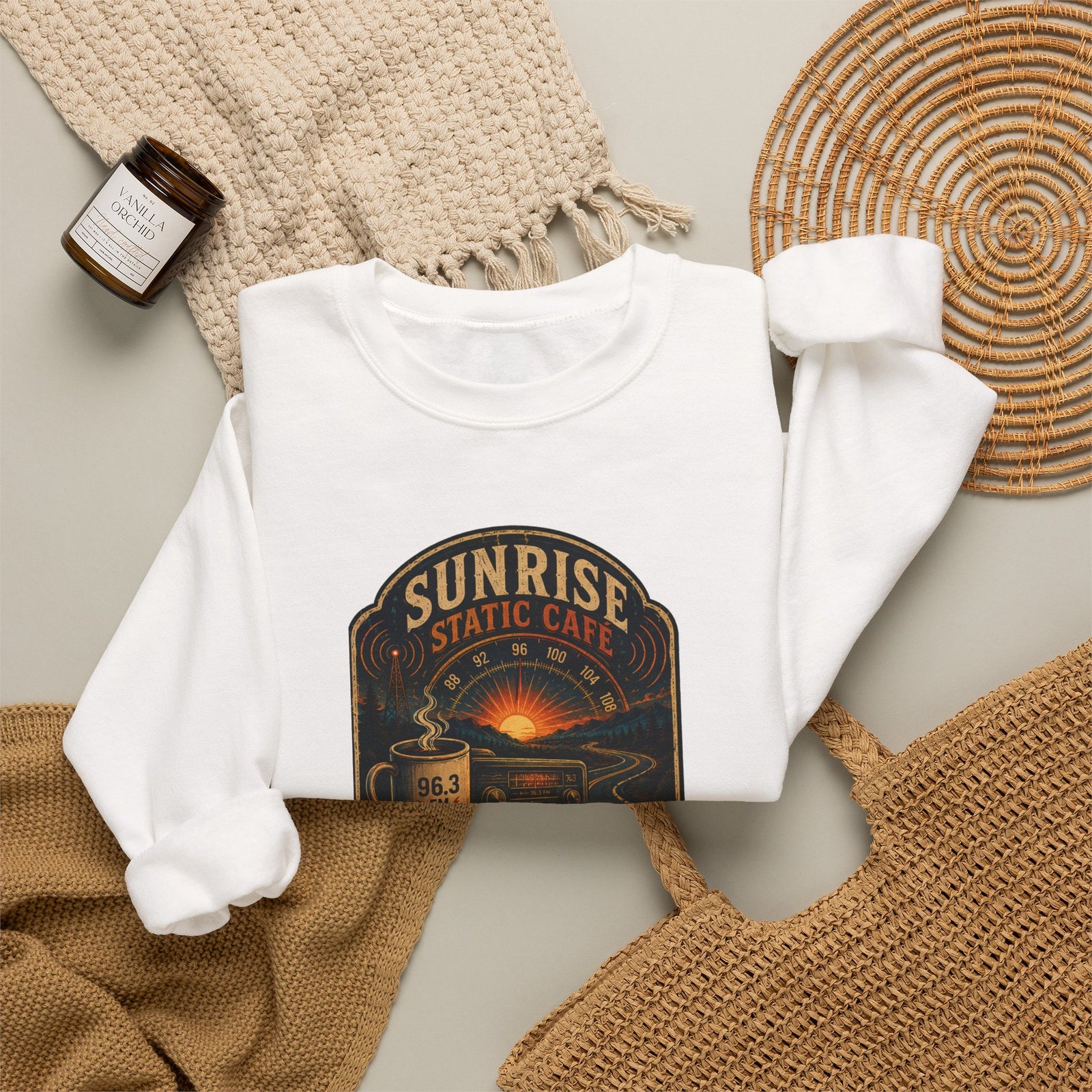 Vibe In Transit | Sunrise Static Café | Golden Signal Sessions Sweatshirt