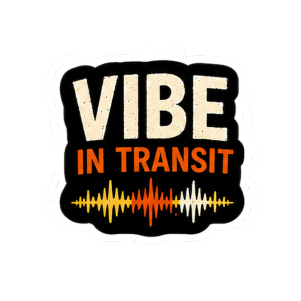Vibe In Transit | Soundwave Logo Sticker | Music-Inspired Vinyl Sticker